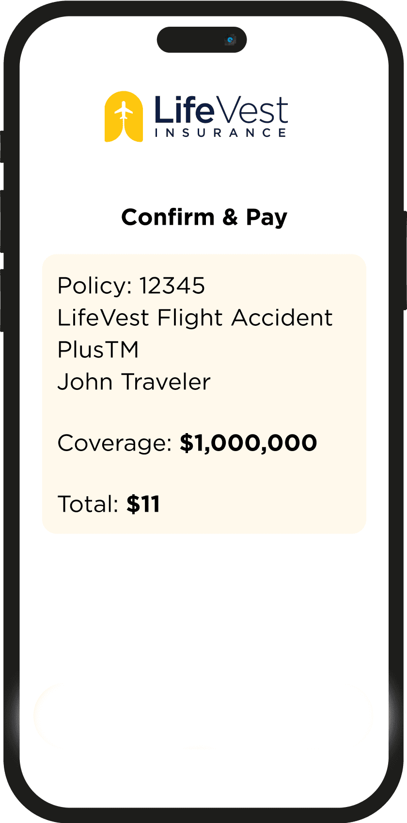 Pay Lifevest Flight Accident Plus